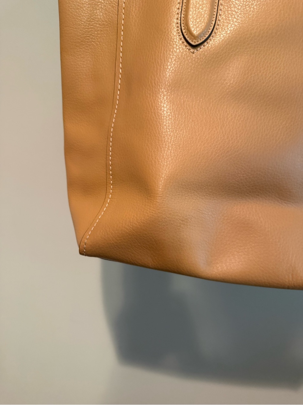 Coach Leather Tote in Tan with Brown Straps - Picture 12 of 16